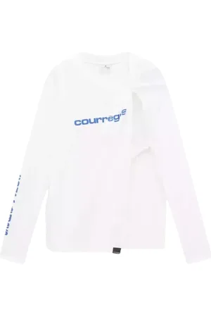 Courrèges Top, Dame, Hvid, L, Bomuld, Hvid Knude Body