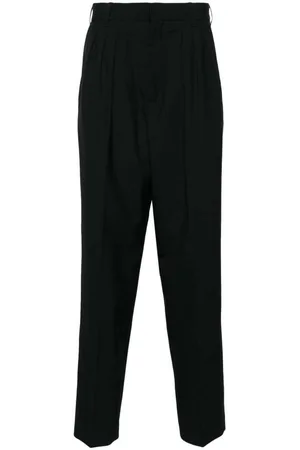 Kenzo Bukser, Herre, Sort, 3XS, Uld, Sort Uld Plisserede Bukser