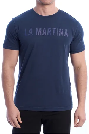 La Martina Top, Herre, Blå, 2XL, Bomuld, Kortærmet herre t-shirt med tidløst design