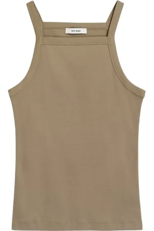 Ivy & Oak Top, Dame, Grøn, S, Uld, Tanktop med Ripp-Optic