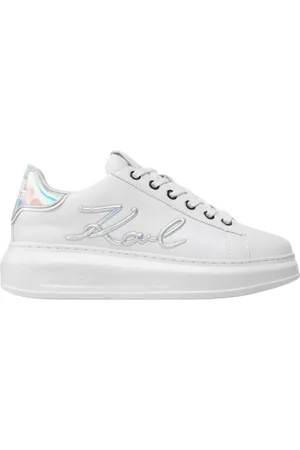Karl Lagerfeld Sko, Dame, Hvid, 37 EU, Læder, Kapri Signia Sneakers