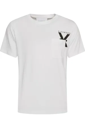 John Richmond Top, Herre, Hvid, 2XL, Bomuld, Casual T-shirt