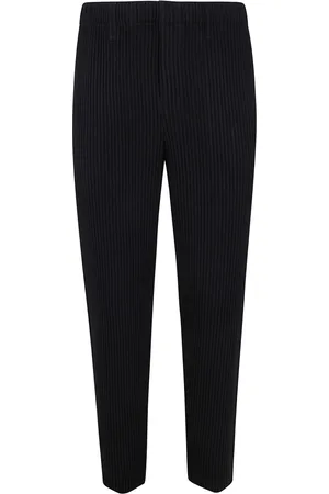 Issey Miyake Bukser, Herre, Sort, S, Uld, Uld-lignende lette bukser