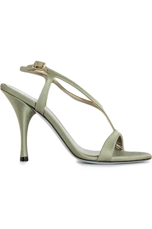 ROBERTO FESTA Sko, Dame, Grøn, 38 EU, Satin, Grøn Satin Jennie Sandaler 10cm Hæl