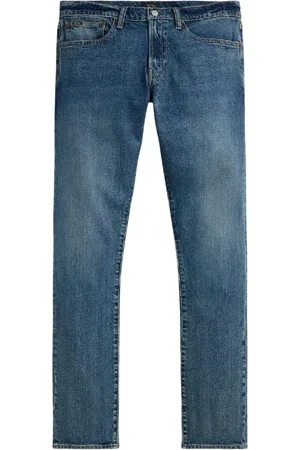 Ralph Lauren Jeans, Herre, Blå, W32 L32, Læder, Marineblå jeans Sullivan Slim