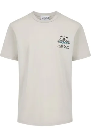 Iceberg Top, Herre, Grå, L, Bomuld, Grå bomulds T-shirt med print