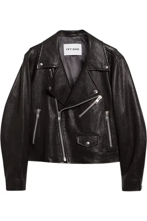 Ivy & Oak Jakke, Dame, Sort, XS, Læder, Lenny Sue Biker Jakke