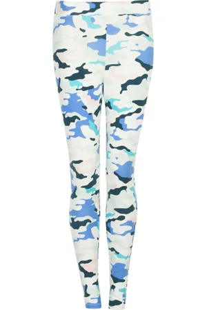 Juicy Couture Bukser, Dame, Blå, XS, Uld, Slim Fit Leggings med Camouflage-mønster