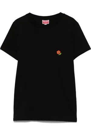Kenzo Top, Dame, Sort, XS, Bomuld, Crew Neck Kortærmet T-shirt