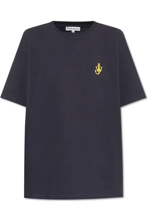 J.W.Anderson Top, Dame, Blå, L, Bomuld, Anchor Broderi T-shirt