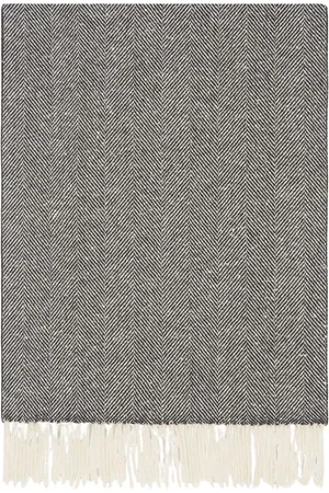 Kiton Tilbehør, Dame, Grå, ONE SIZE, Uld, Herringbone Halstørklæde