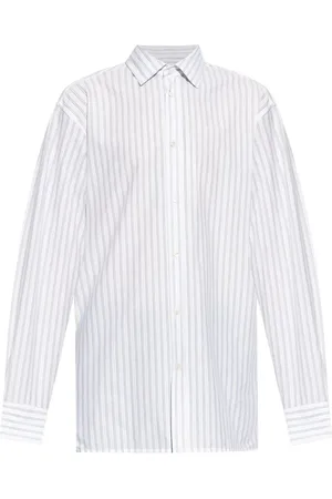Maison Margiela Skjorte, Herre, Hvid, XL, Uld, Stilfuld langærmet skjorte