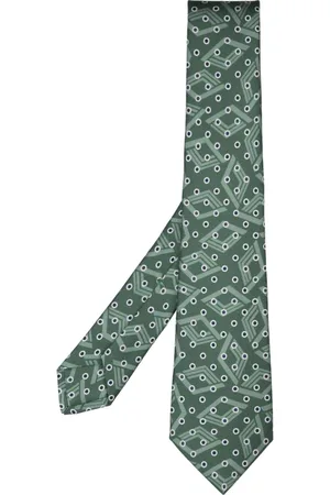 Kiton Tilbehør, Herre, Grøn, ONE SIZE, Grøn Silke Elegant Tørklæde