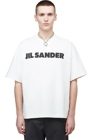 Jil Sander Top, Herre, Hvid, XS, Bomuld, Smiley Hotel Print T-Shirt