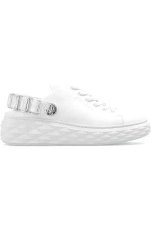 Jimmy Choo Sko, Dame, Hvid, 35 EU, Læder, Diamond Maxi Sneakers