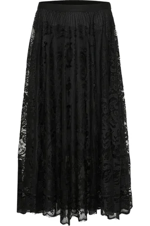Kaffe Kjole, Dame, Sort, M, Polyester, Elegant Blonde Nederdel i Sort