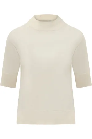 Jil Sander Strik, Dame, , L, Uld, Kortærmet Rullekrave