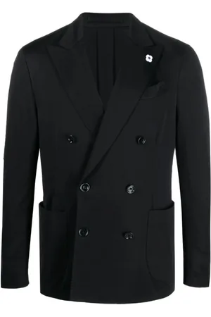 LARDINI Jakke, Herre, Sort, XL, Uld, Sort Herrejakke