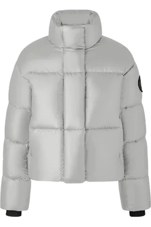 Canada Goose Jakke, Dame, Grå, XS, Uld, Sølv Pufferjakke Cypress Stil