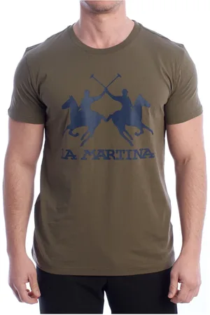La Martina Top, Herre, Grøn, L, Bomuld, Herre t-shirt med polo logo