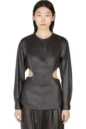 Issey Miyake Top, Dame, Brun, M, Polyester, Figure Top