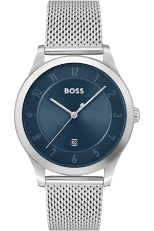 HUGO BOSS Tilbehør, Herre, Grå, ONE SIZE, Quartzur i rustfrit stål