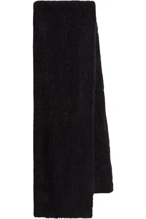 Ivy & Oak Tilbehør, Dame, Sort, ONE SIZE, Uld, Blødt Bouclé Strikket Halstørklæde