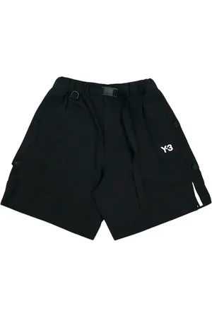 Y-3 Shorts, Herre, Sort, XS, Satin, Sport Uniform 3-Stripes Shorts