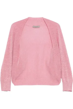 D.EXTERIOR Strik, Dame, Lyserød, S, Uld, Strik Cardigan med Runde Revers