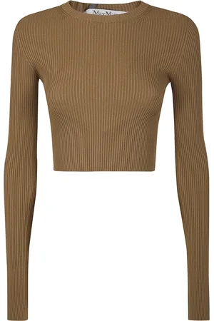 Max Mara Strik, Dame, Brun, XS, Basis Sweater