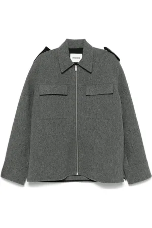 Jil Sander Jakke, Herre, Grå, L, Flannel Skjorte