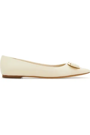 Salvatore Ferragamo Sko, Dame, , 36 1/2 EU, Uld, Vara Ballet Flats med Bue