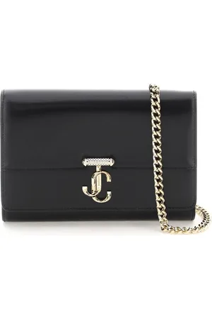 Jimmy Choo Tilbehør, Dame, Sort, ONE SIZE, Læder, Varenne Læder Clutch med Rem