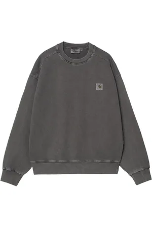 Carhartt Sweathshirts & Hoodies, Herre, Grå, M, Bomuld, Bomuldssweater med side logo
