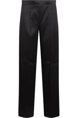 Jil Sander Bukser, Dame, Sort, XS, Silk Twill Relaxed Fit Bukser