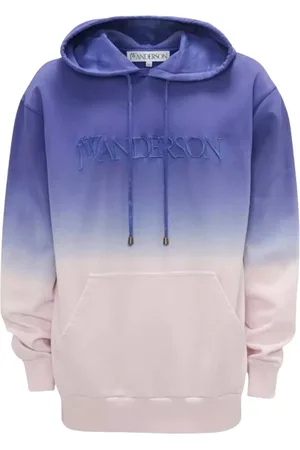 J.W.Anderson Sweathshirts & Hoodies, Dame, Lilla, XS, Bomuld, Ombre Hoodie med Logo Lomme
