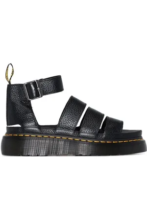 Dr. Martens Sko, Dame, Sort, 39 EU, Uld, Sorte Sandaler til en Stilfuld Look