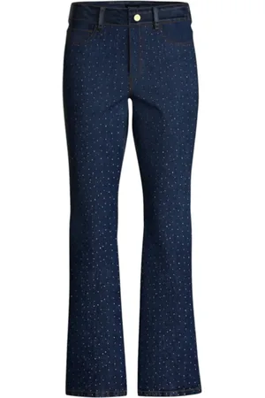 MARELLA Jeans, Dame, Blå, 2XL, Bomuld, Tidløse Blå Jeans med Krystaller