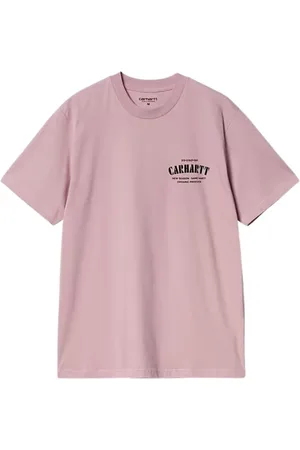 Carhartt Top, Herre, Lyserød, L, Bomuld, Grafisk Print Logo T-Shirt