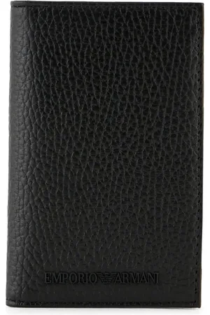 Emporio Armani Tilbehør, Herre, Sort, ONE SIZE, Læder, Wallets & Cardholders