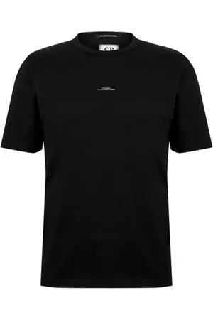 C.P. Company Top, Herre, Sort, L, Bomuld, Sort Metropolis Logo Print Bomuld T-shirt