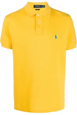 Ralph Lauren Top, Herre, Gul, M, Kortærmet Poloshirt