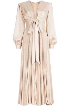 Roberto Cavalli Kjole, Dame, , L, Elegant Midi Kjole med Lange Ærmer