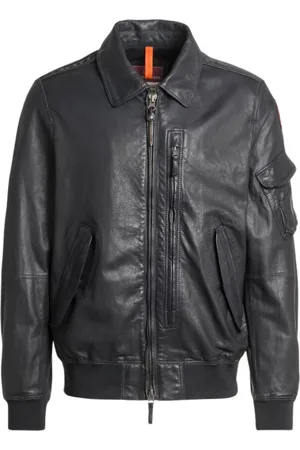 Parajumpers Jakke, Herre, Blå, 2XL, Læder, Klassisk læderbomberjakke