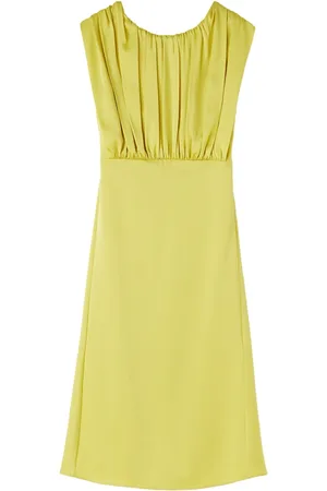 Jil Sander Kjole, Dame, Grøn, S, Elegant Sort Midi Kjole