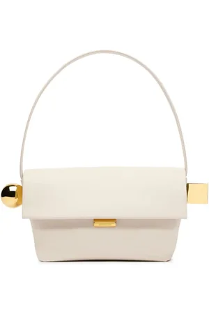 Jacquemus Taske, Dame, Hvid, ONE SIZE, Uld, Le Rond Carré Skuldertaske