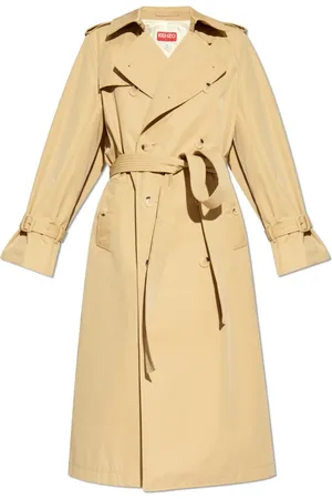 Kenzo Frakke, Dame, , S, Bomuld, Double-breasted trenchcoat
