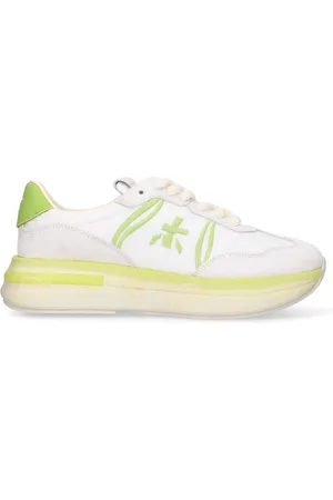 Premiata Sko, Dame, Hvid, 36 EU, Nylon, Hvid Ruskind og Nylon Sneaker