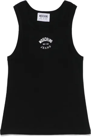 Moschino Top, Dame, Sort, XS, Uld, Stilfuld Top til Jeans