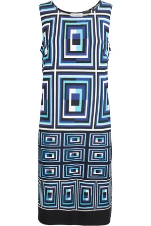Joseph Ribkoff Kjole, Dame, Blå, 2XL, Polyester, Kort Kjole